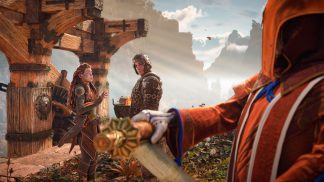 Shh! Aloy shushes STUDIOUS Vuadis